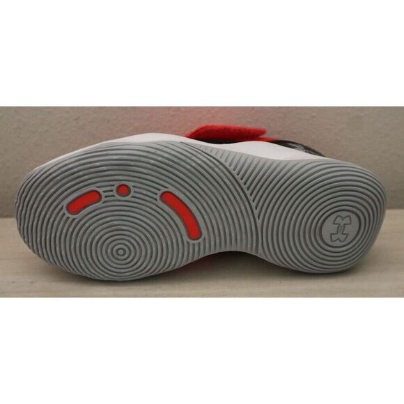 Under Armour 3026638-600 Kids Sz 1Y Red/Black Pre-School Zone Basketball 2 Shoes - Picture 8 of 10